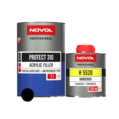 АКРИЛОВЫЙ ГРУНТ 4+1 (HS) черный Novol PROTECT 310 (1,0л+0,25л)