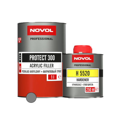 АКРИЛОВЫЙ ГРУНТ 4+1 (MS) серый Novol PROTECT 300 (1,0л+0,25л)