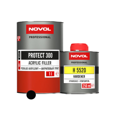 АКРИЛОВЫЙ ГРУНТ 4+1 (MS) черный Novol PROTECT 300 (1,0л+0,25л)