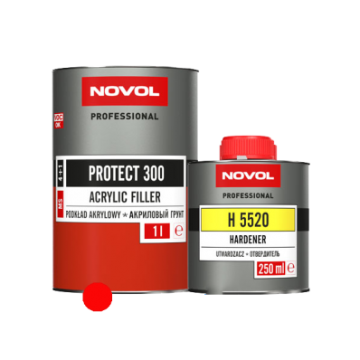 АКРИЛОВЫЙ ГРУНТ 4+1 (MS) красный Novol PROTECT 300 (1,0л+0,25л)