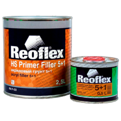 Акриловый грунт Reoflex 5+1 2,5 л,серый RX F-03/2500 с отвердителем