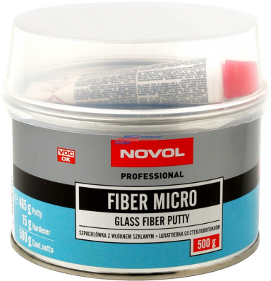 ШПАТЛЁВКА СО СТЕКЛОВОЛОКНОМ Novol FIBER MICRO 0,5кг