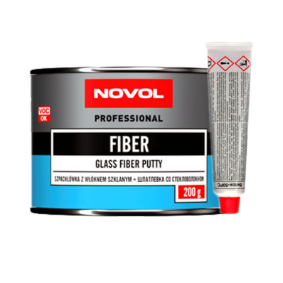 ШПАТЛЁВКА СО СТЕКЛОВОЛОКНОМ Novol FIBER 0,2кг