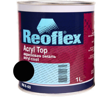 Акриловая эмаль Acryl Top (1 л) Reoflex LADA 601 B Black