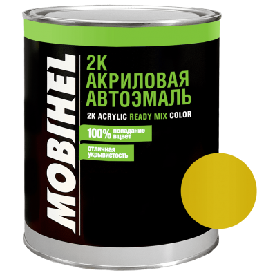 Автоэмаль акриловая 2К MOBIHEL 1035 Золотисто-желтая 0,75