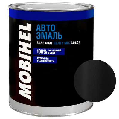 Автоэмаль алкидная MOBIHEL 1К Черная матовая 1л