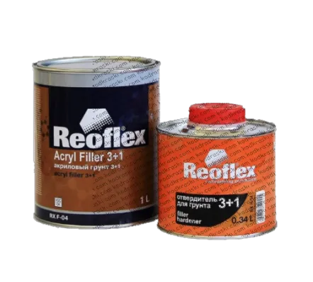 Акриловый грунт 3+1 (1 л) Reoflex черный с отвердителем