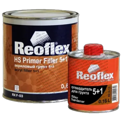 Акриловый грунт Reoflex 5+1 0.8 л, белый RX F-03 с отвердителем