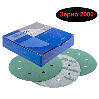 Круг шлифовальный SUNMIGHT FILM L312T+ 125мм на липучке, 8 P2000
